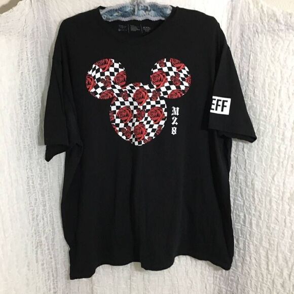 NEFF Mickey Mouse Rose Tee Size XXL - Picture 1 of 6